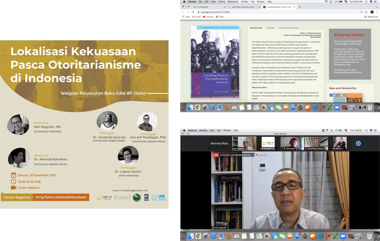 Hadapi Kompleksitas Tantangan Demokrasi di Indonesia, Dosen Sosiologi FISIP UNS Ikut Bahas Buku Localising Power in Post-Authoritarian Indonesia: A Southeast Asia Perspective Edisi #5
