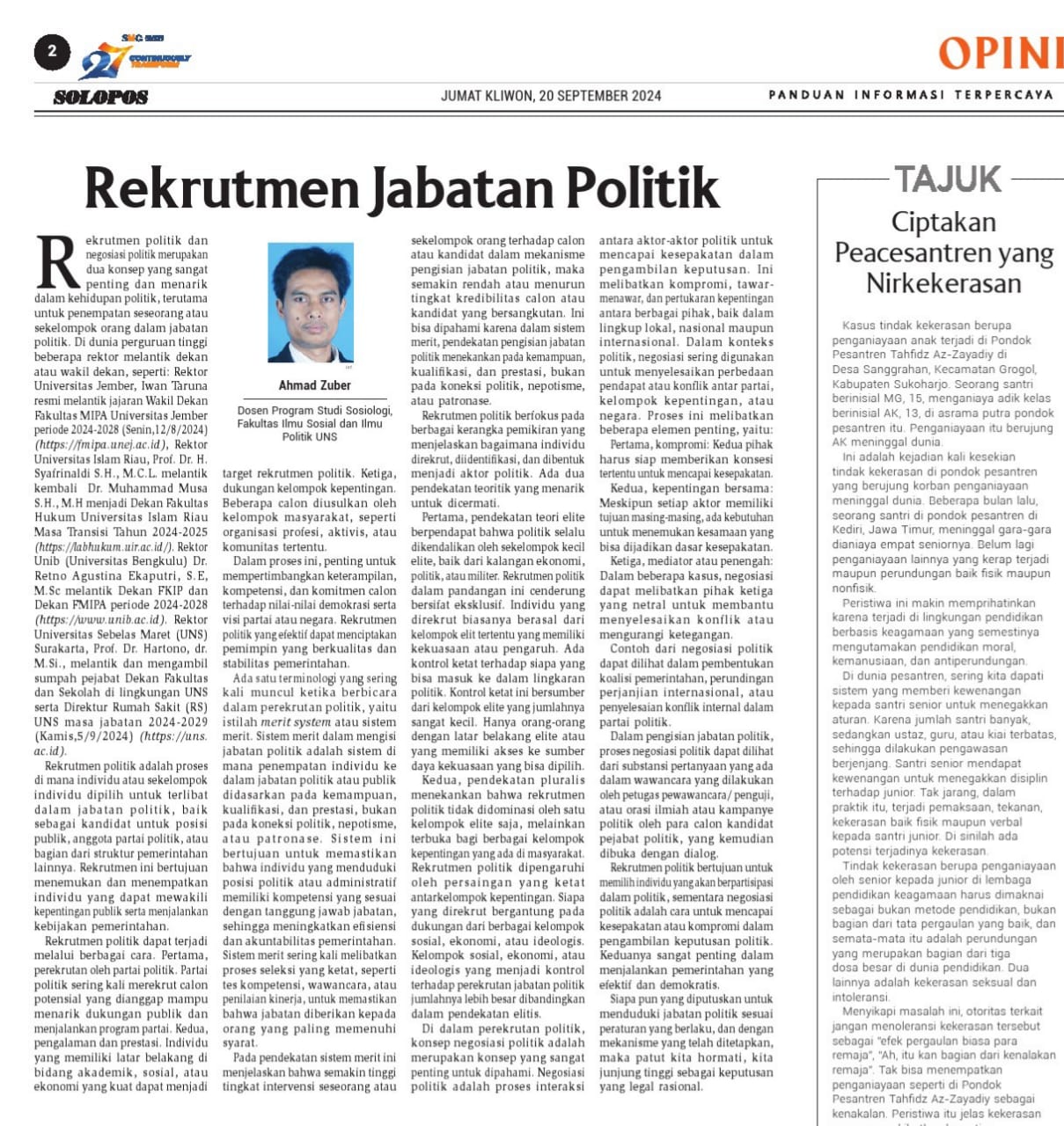 Rekrutmen Jabatan Politik