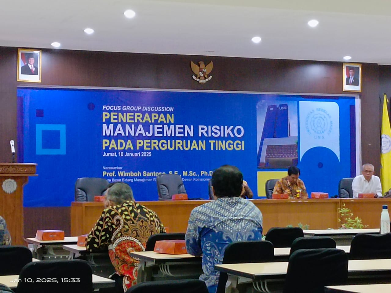 Dosen Sosiologi FISIP UNS Hadiri FGD “Penerapan Manajemen Risiko pada Perguruan Tinggi”