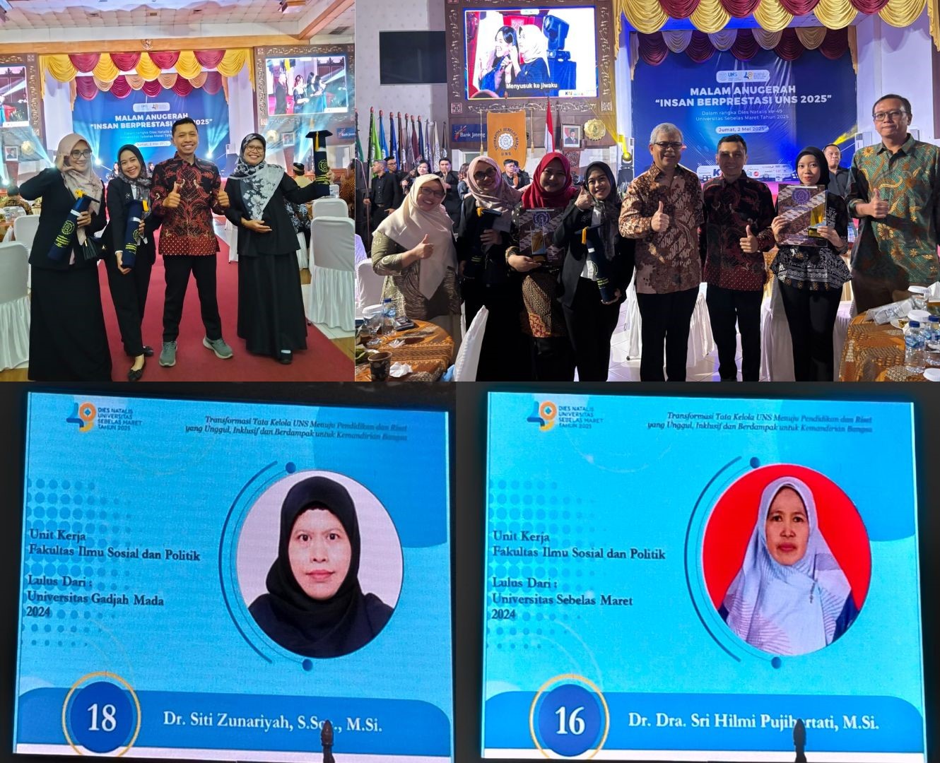Dosen Sosiologi Raih Penghargaan dalam Malam Anugerah “Insan Berprestasi UNS 2025”